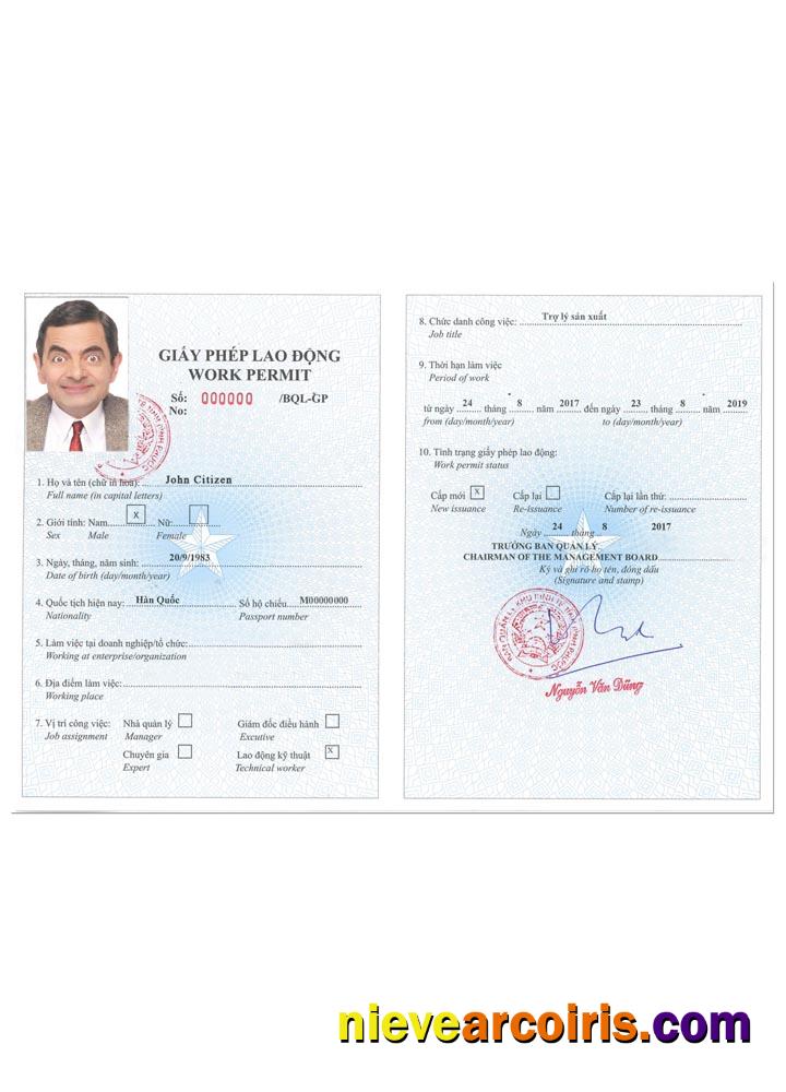 VIETNAM work permit version 2